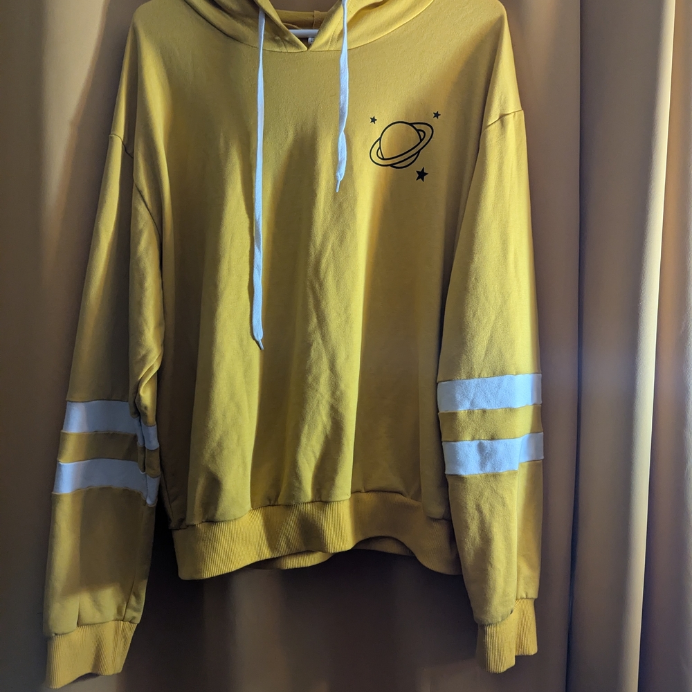 Yellow Hoodie with Planet Design